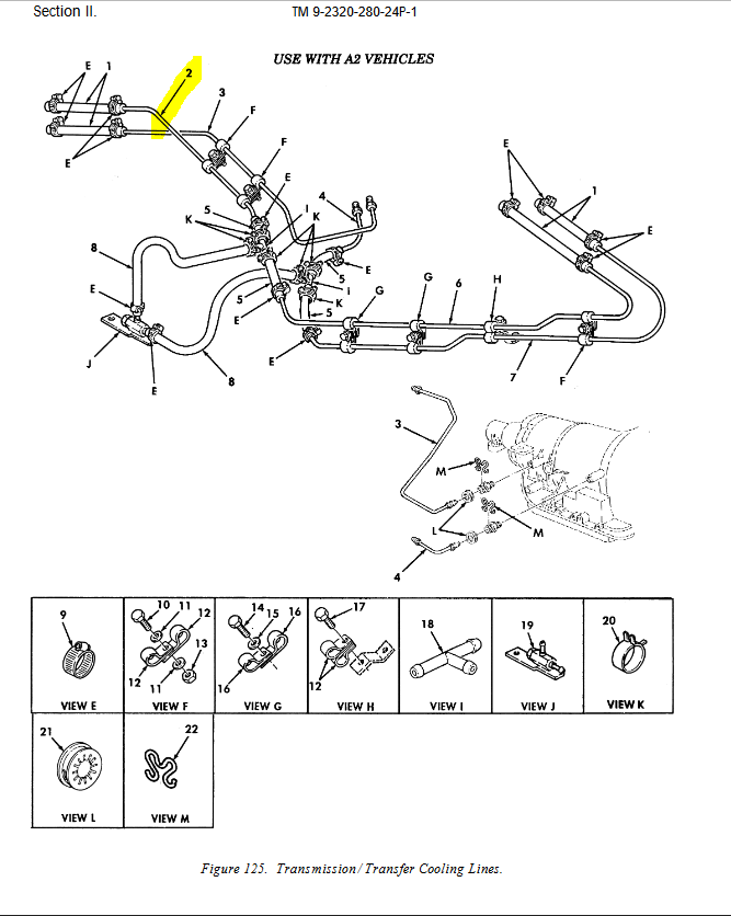 HM-3613 | HM-3613 Rear Cooling Line Metallic Tube Transmission to Transfer Case 4 Speed HMMWV Dia (3).JPG