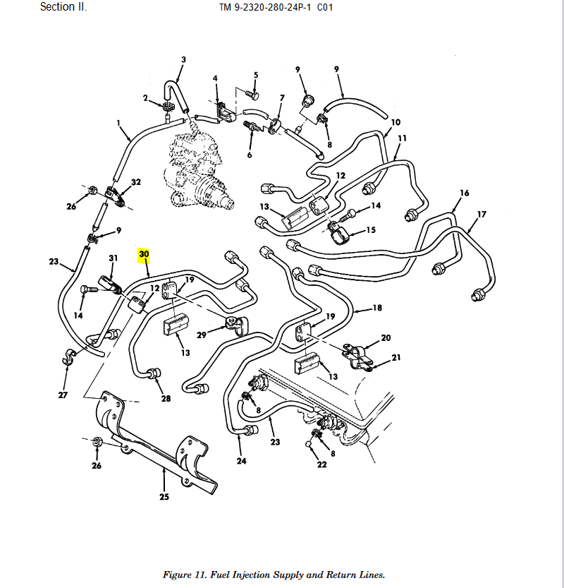 HM-3631 | HM-3631 1ST Fuel Injection Line 6.5L Diesel Engine HMMWV  Dia (1).JPG