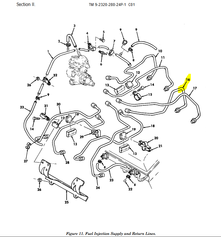 HM-3632 | HM-3632 6TH Fuel Injection Line 6.5L Diesel Engine HMMWV Dia  (1).JPG