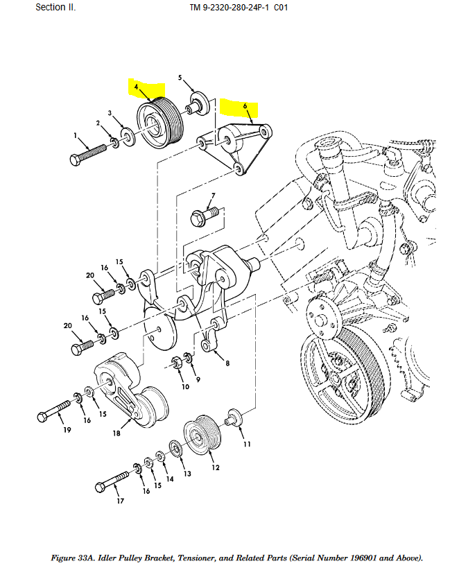 HM-3684 | HM-3684 8 Grooved Pulley with Mounting Bracket Fan Assembly HMMWV Dia  (1).JPG