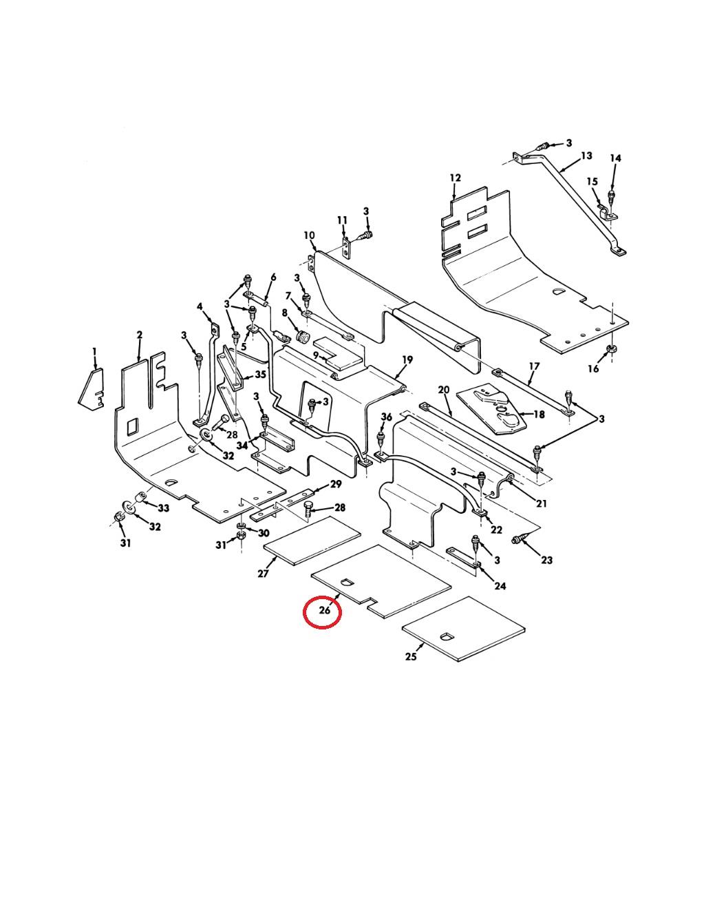 HM-978 | HM-978 Rear Driver Side Floor Insulation Panel for HMMWV Parts Diagram.jpg