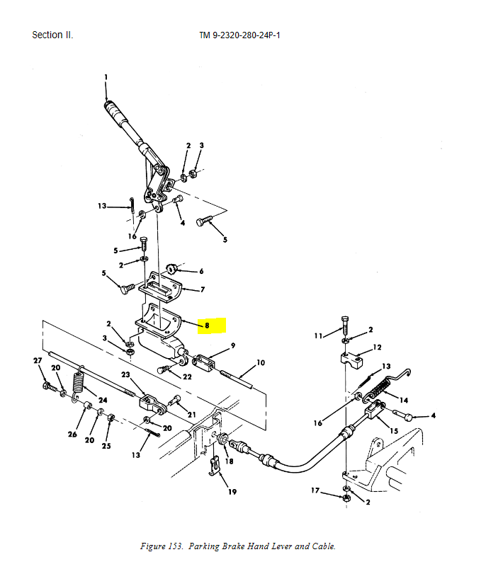 HM-361 | Hm-361 Parking Brake Lever Lower Boot HMMWV Dia 1.PNG