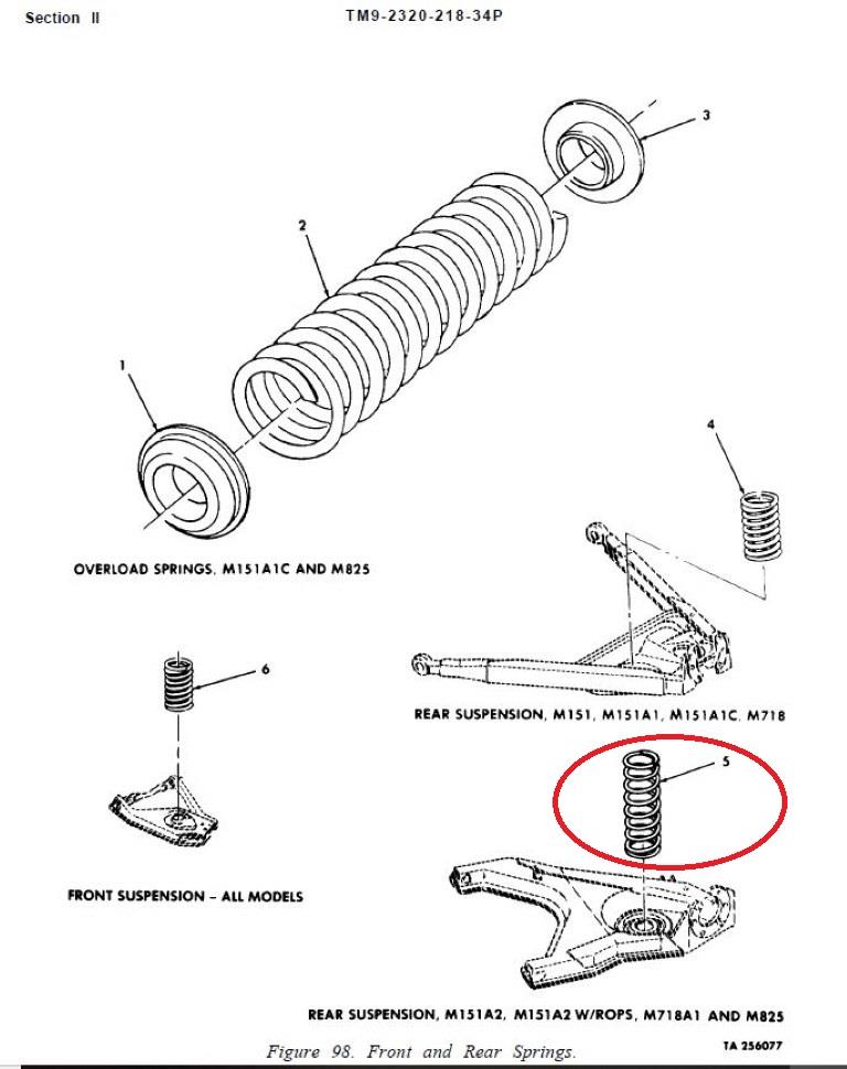 M151-146 | M151-146  M151 AM General MUTT Jeep Rear Suspension Spring (3).JPG