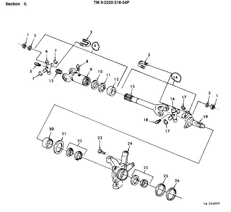 M151-157 | M151-157   Front And Rear Differential With Drive Shaft M151 AM General MUTT Jeep.JPG