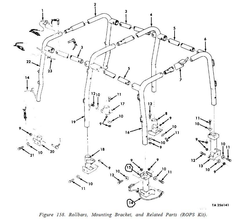 M151-162 | M151-162  Left Rear Rollbar Bracket M151 AM General MUTT Jeep.JPG