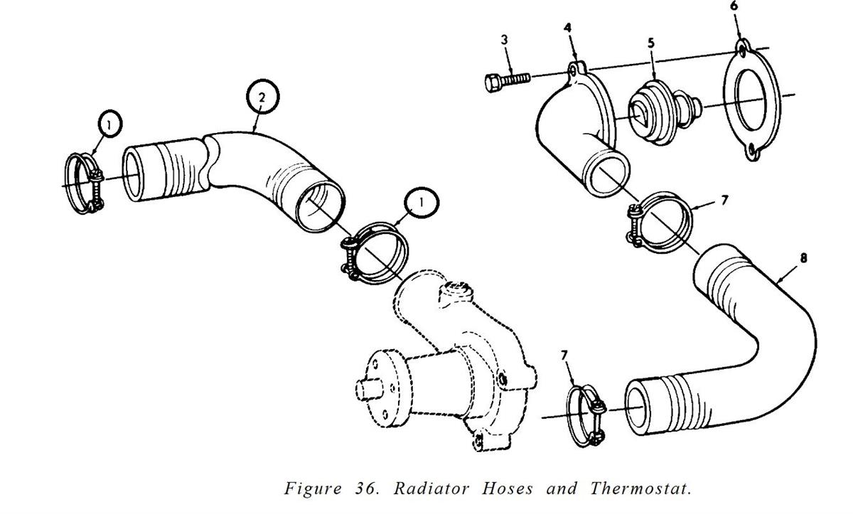 M151-172 | M151-172 Upper Radiator Hose M151 AM General MUTT Jeep.jpg