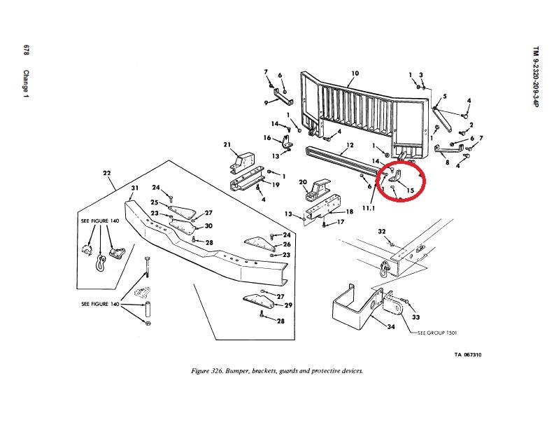 M35-378 | M35-378 M35A2 Left Brush Guard Hinge Bracket (1).jpg