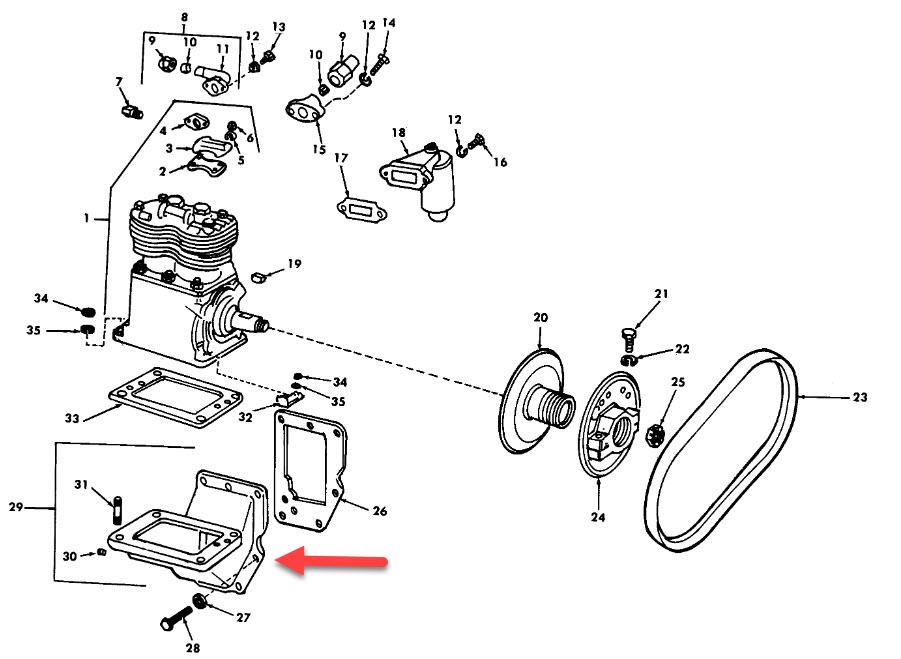 M35-671 | M35-671 Air Compressor Mounting Bracket-Diagram.JPG