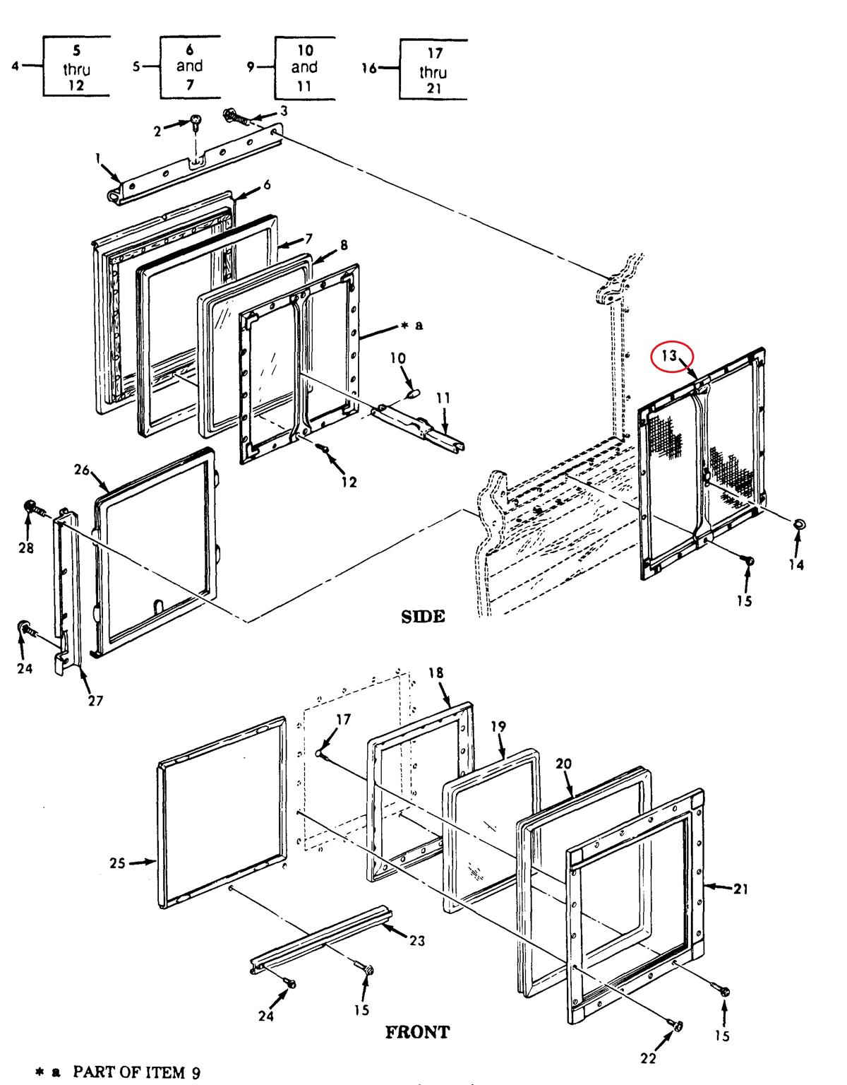 M35-697 | M35-697 2 1-2 Ton Van Body Window Screens Parts Diagram.jpg