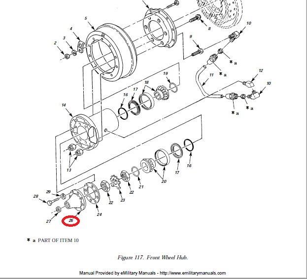 M35-719 | M35-719 M35 2.5 Ton Rockwell Front Axle Cap Cover (100).jpg