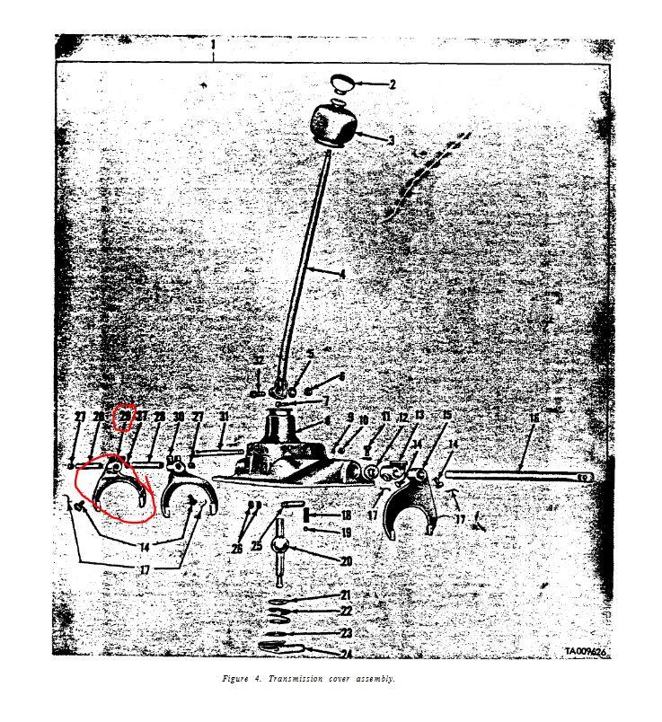 M35-832 | M35-832 PTO Transfer Transmission 4TH and 5TH Gear Shifter Fork M35A1 M35A2 Dia  (5).JPG