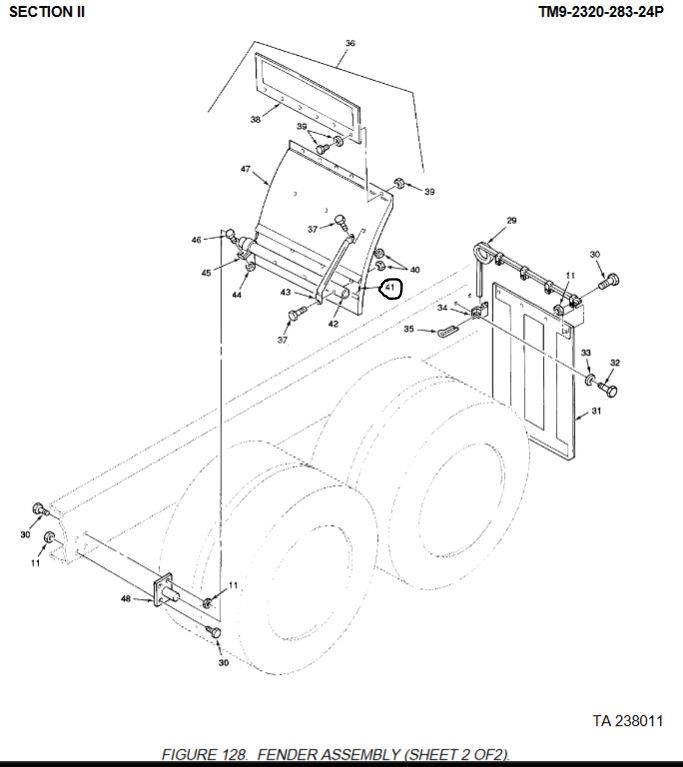 M9-1055 | M9-1055  Mud Flap Cradle M915.JPG