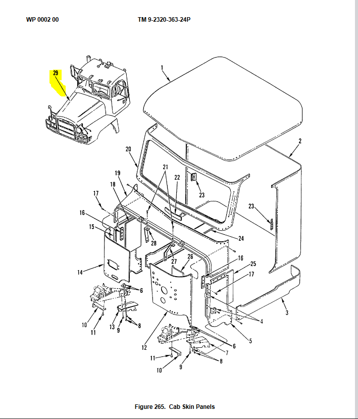 M9-1815 | M9-1815 Hood Cab Assembly M916A1 Dia (1).JPG