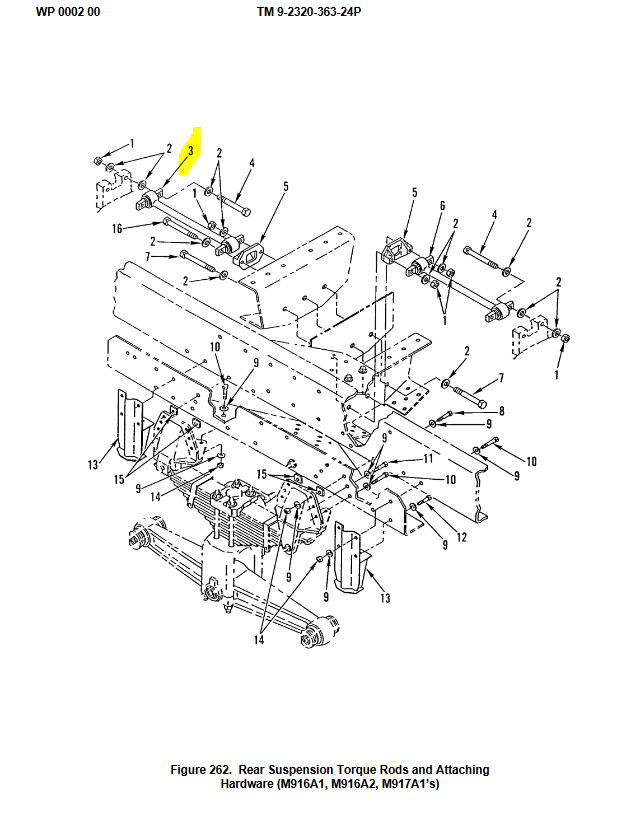 M9-1817 | M9-1817 Rear Axle Rear Suspension Tandem Axle Torque Rod M916A1 M916A2 M917A1 Dia (1).JPG