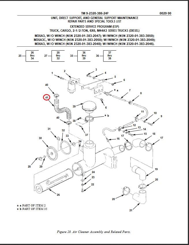 MA3-644 | MA3-644 Heat Riser Intake Hose M35A3.jpg