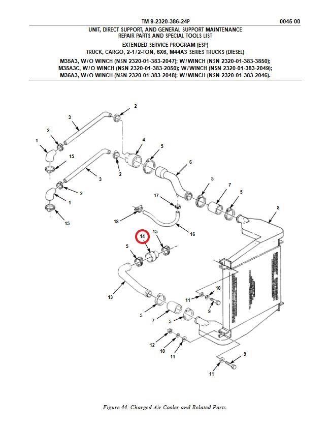 MA3-718 | MA3-718 Turbo Air Intake Reducer Hose M35A3.jpg