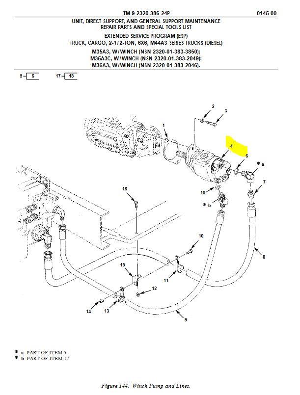 MA3-731 | MA3-731 Hydraulic Winch Pump PTO M35A3 Dia1.JPG