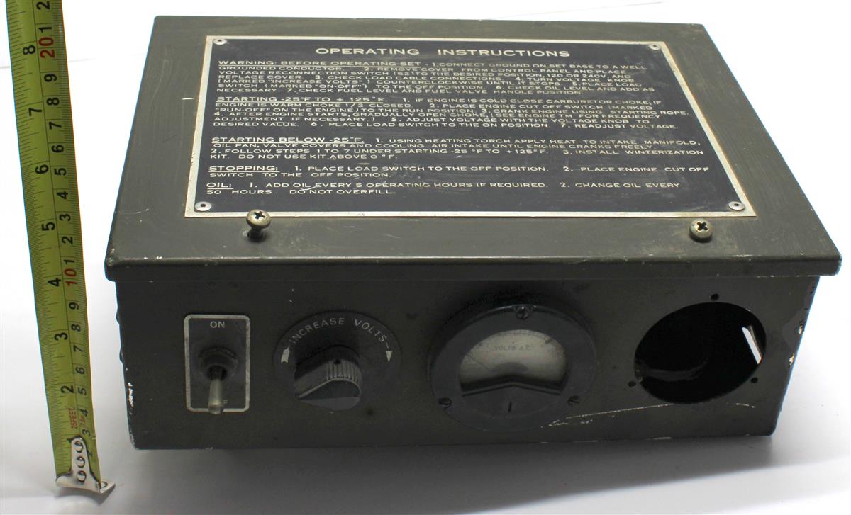 MSE-186 | MSE-186  Control Box Assembly 1.5 KW Generator Military Standard Engine 2A016 (3).JPG