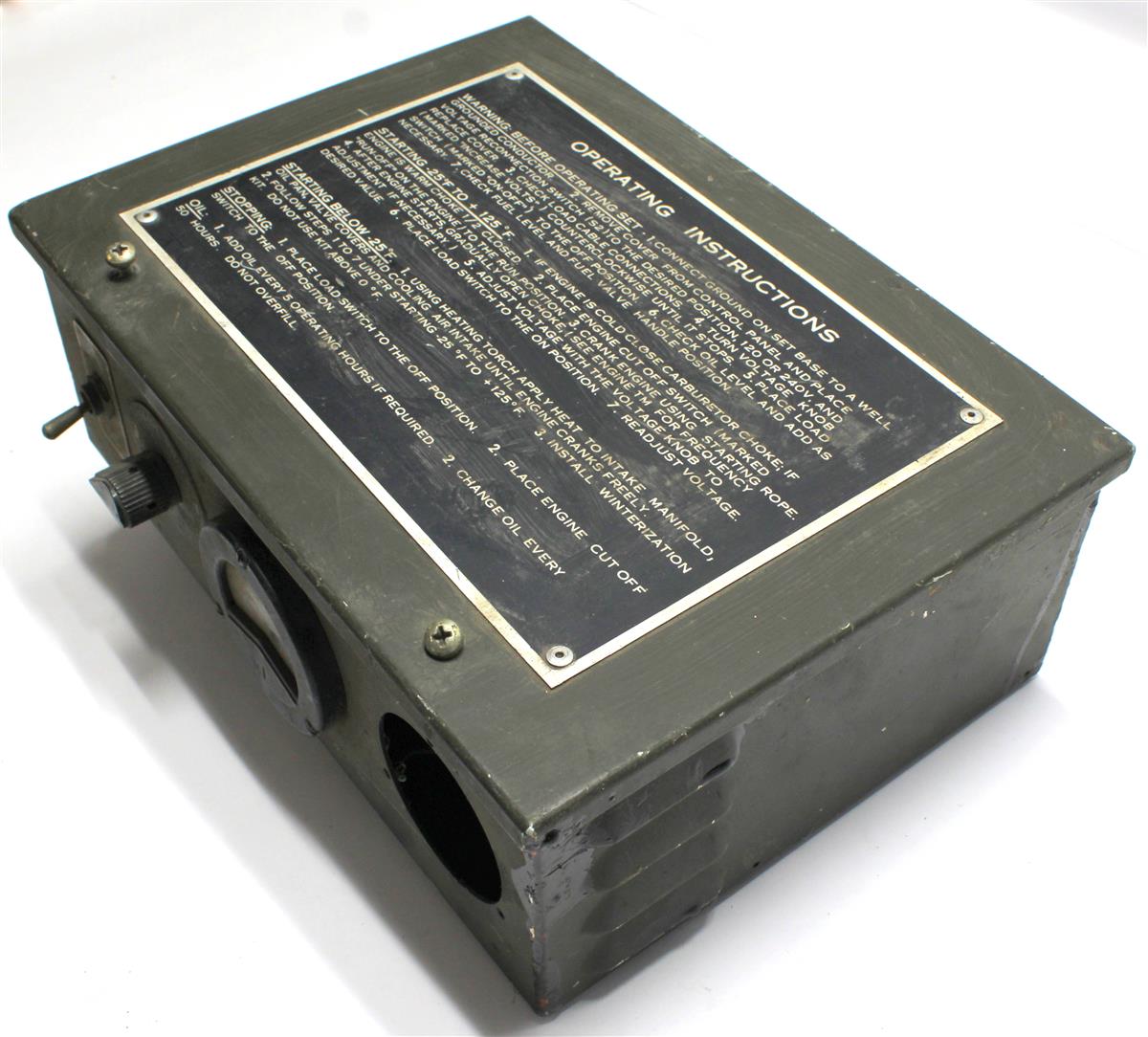 MSE-186 | MSE-186  Control Box Assembly 1.5 KW Generator Military Standard Engine 2A016 (7).JPG