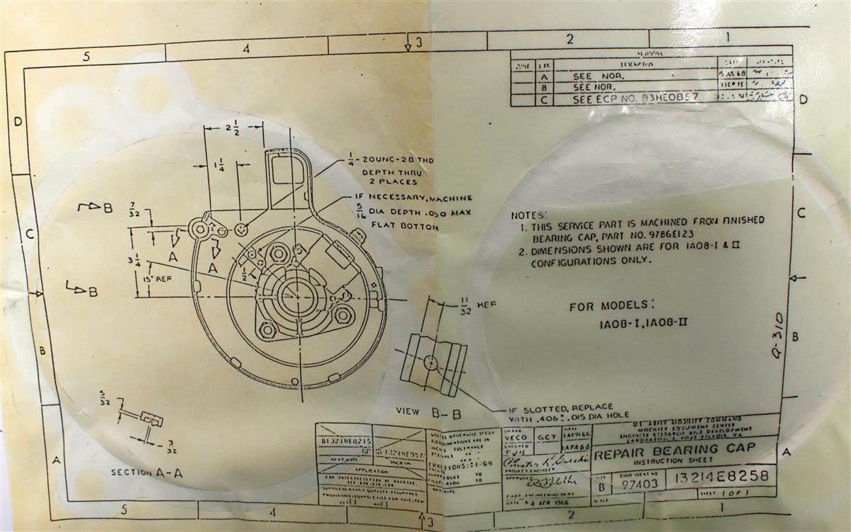 MSE-227 | MSE-227  Bearing Cap Parts Kit Military Standard Gasoline Engine Gen-Set 1A08 (1).JPG