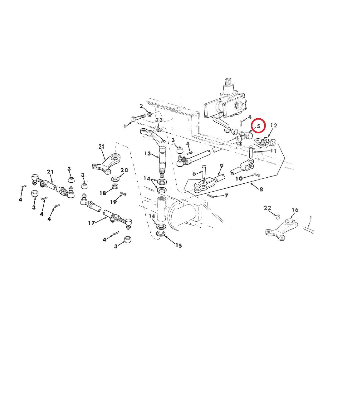 MU-179 | MU-179 Steering Linkage Drag Link Assembly Mule M274 Parts Diagram (Large).jpg