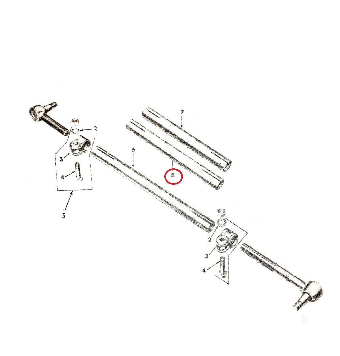 MU-179 | MU-179 Steering Linkage Drag Link Assembly with Medium Sleeve Mule M274 Parts Diagram 2 (Large).JPG