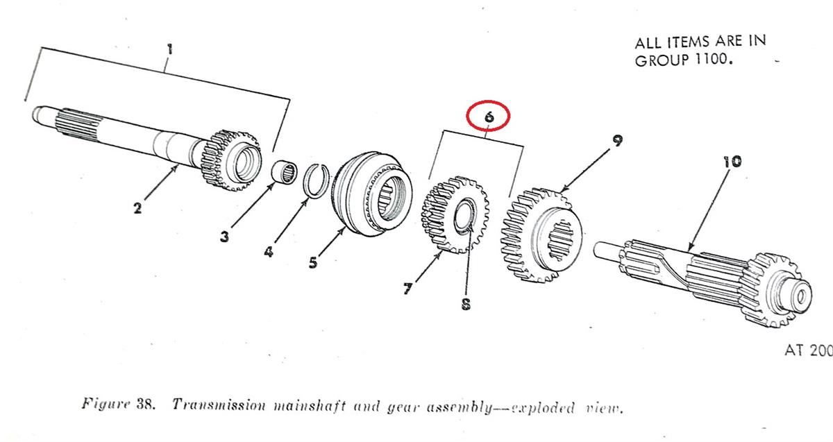 MU-279 | MU-279  Transmission Mainshaft 2nd Speed Gear M274 Mule.JPG