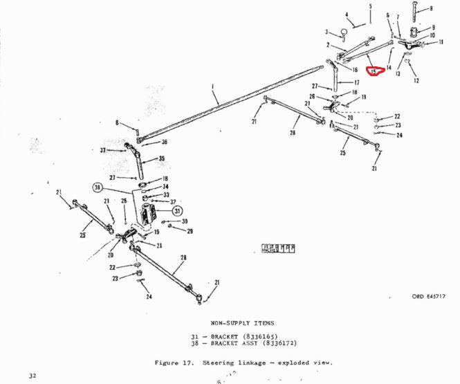 MU-387 | MU-387 A5 Drag Link from steering box to front axle bell crank (7).JPG