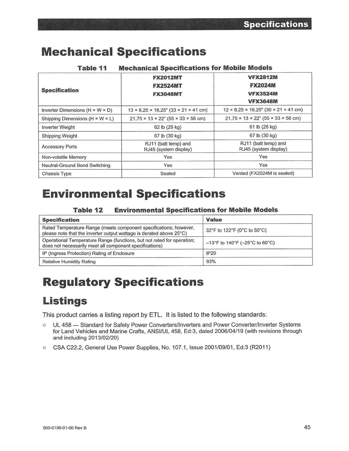 SP-356 | Outback Inverter Charger FX2024M-FP Specifications -3.jpg