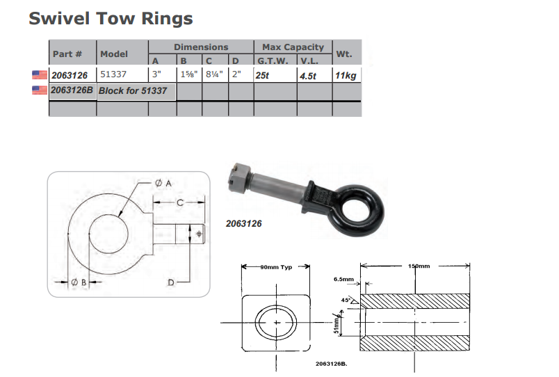 SP-1967 | SP-1967 Wallace Forge 25 Ton Swivel Tow Ring for Commercial Trucks NOS (1).png