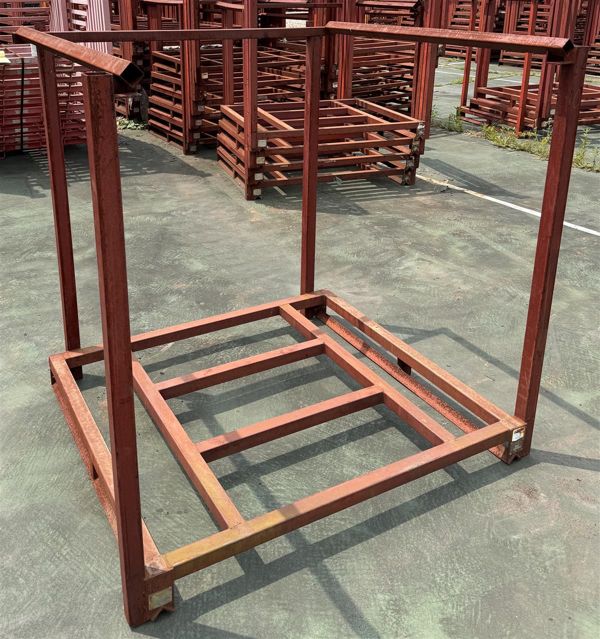 SP-2590 | SP-2590  Portable Stack Rack Nesting Pallet Stacker Rack Warehouse Red 3k Cap (4).jpg