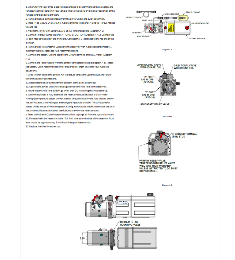 SP-2988 | SP-2988 6 Quart 12V KTI Double Acting Hydraulic Pump Kit Dia (1).JPG