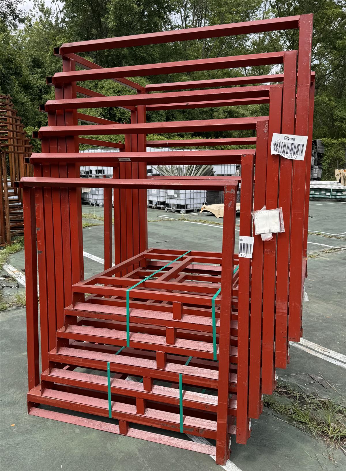 SP-405 | SP-405  Portable Stack Rack Nesting Pallet Stacker Rack Warehouse Red 2k Cap (3).jpg