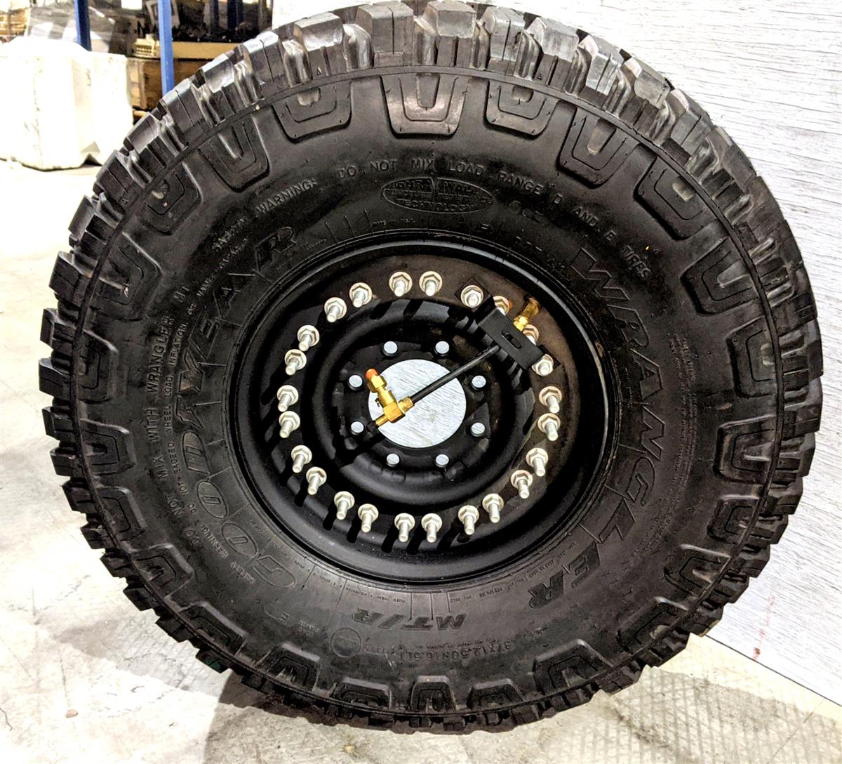 TI-1835 | TI-1835 Goodyear Wrangler MTR 37x12.50R16.5LT Tire Mounted on 24 Bolt Rim with CTIS - 100 Tread H (15).jpg