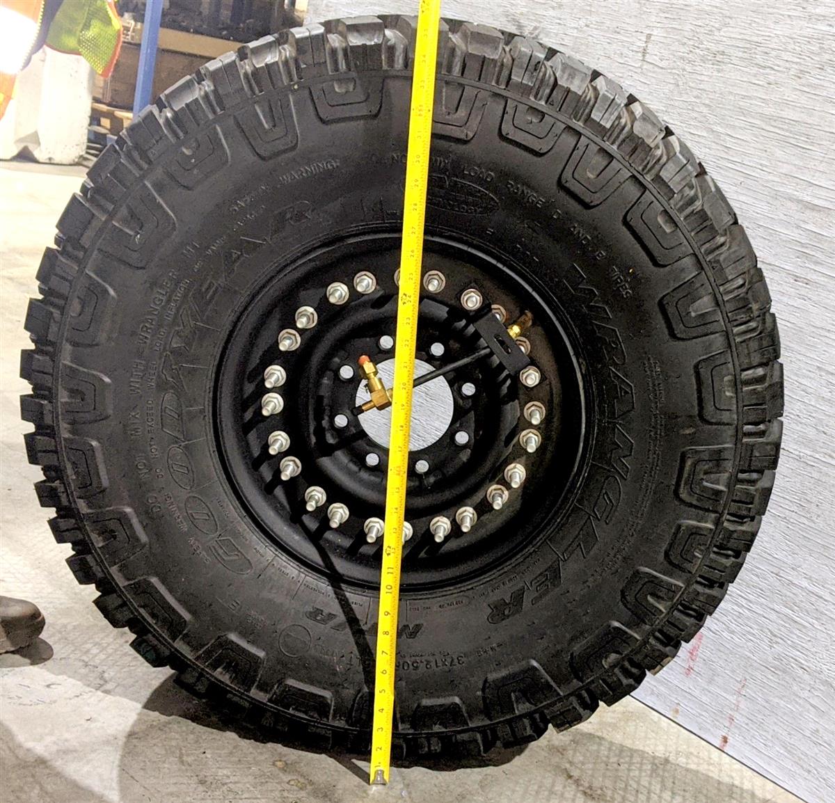 TI-1835 | TI-1835 Goodyear Wrangler MTR 37x12.50R16.5LT Tire Mounted on 24 Bolt Rim with CTIS - 100 Tread H (16).jpg