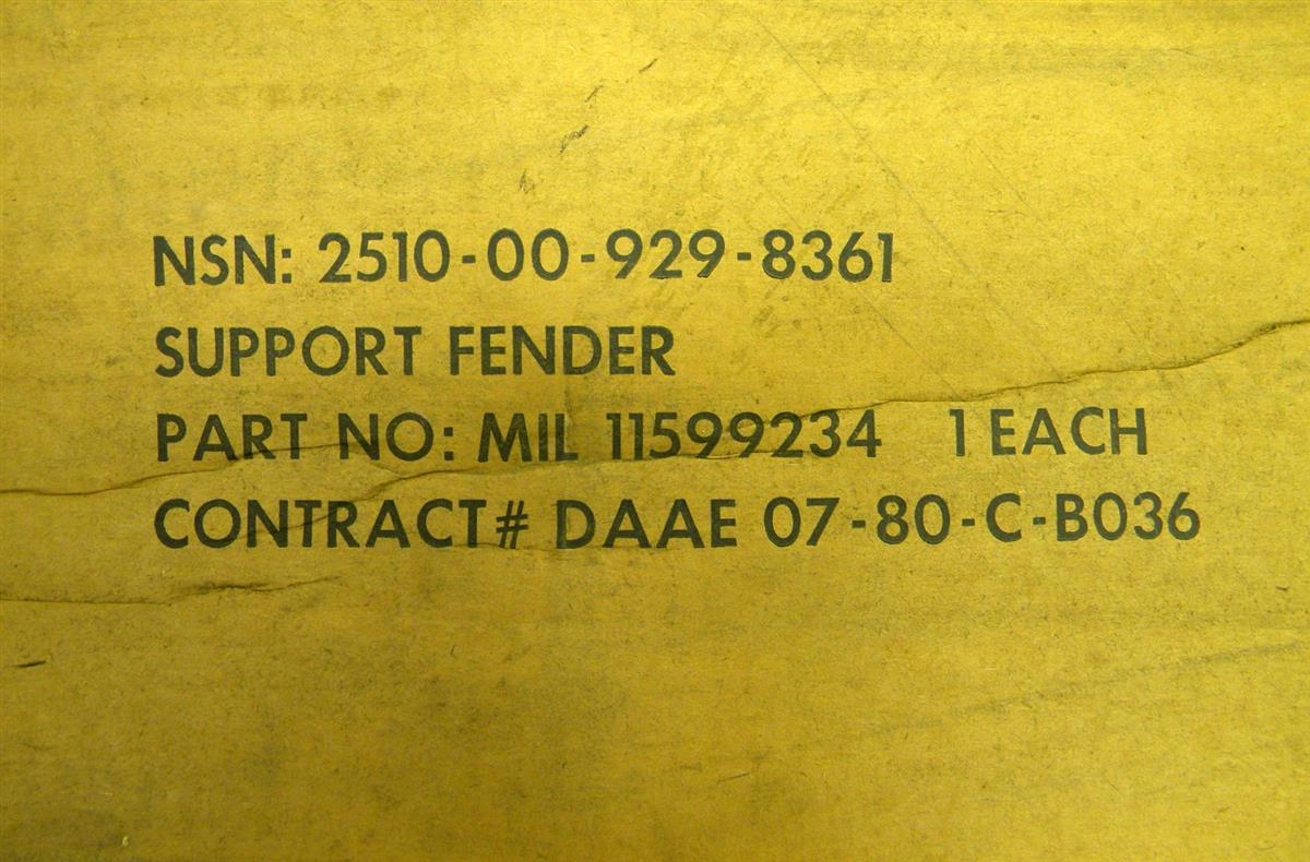 SP-1457 | 2510-00-929-8361 Fender Support, Unknown Application. NOS.  (3).JPG