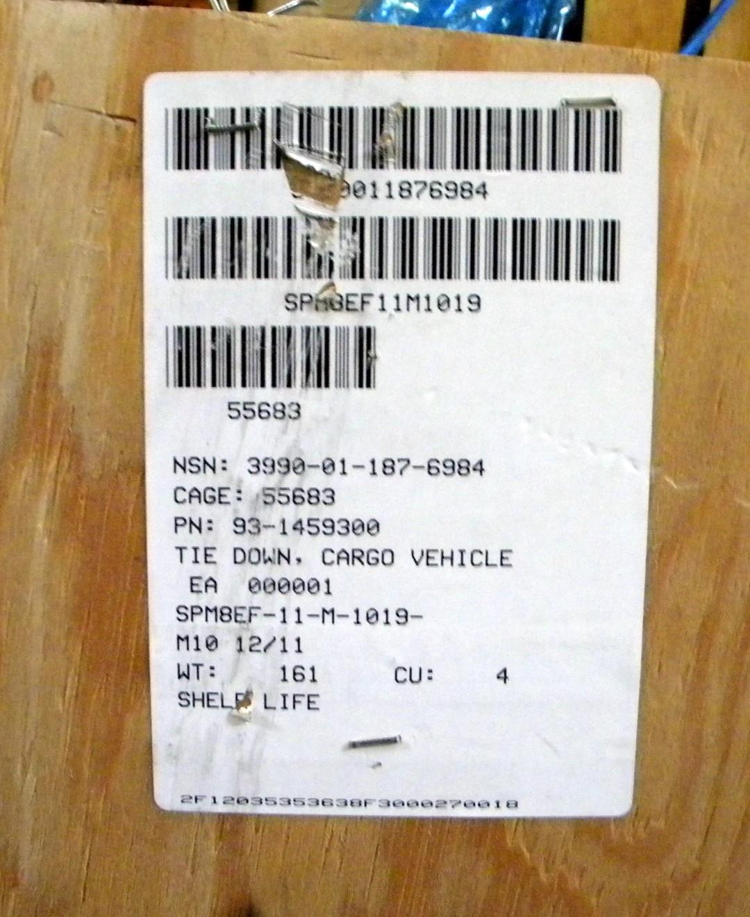 HEM-163 | 3990-01-187-6984 Vehicle Cargo Tie Down for LVS Power Unit MK48 and Trailer Family. NOS.  (2).JPG
