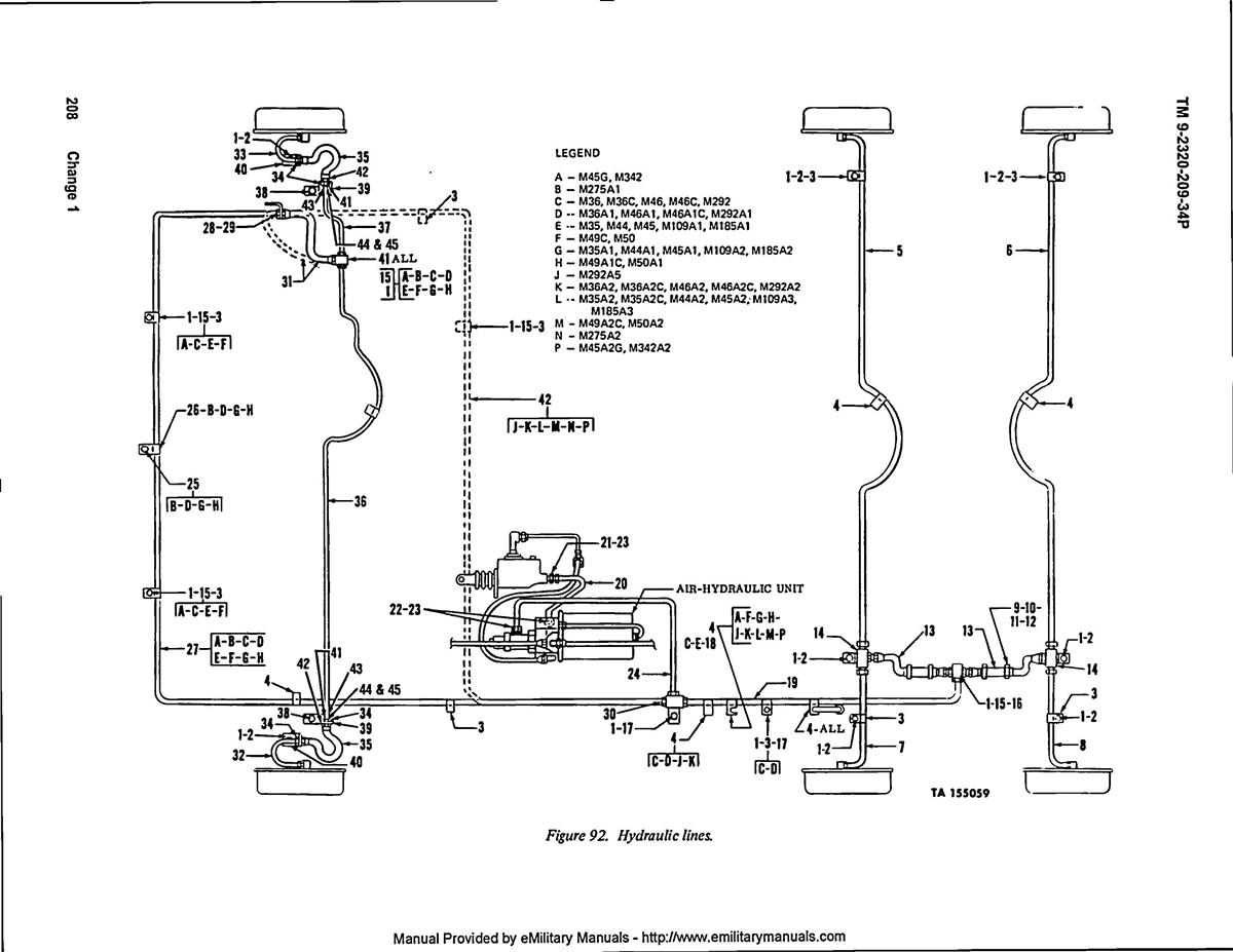 M35-414 | M35A2 Hydraulic Brake Line Schematic.jpg
