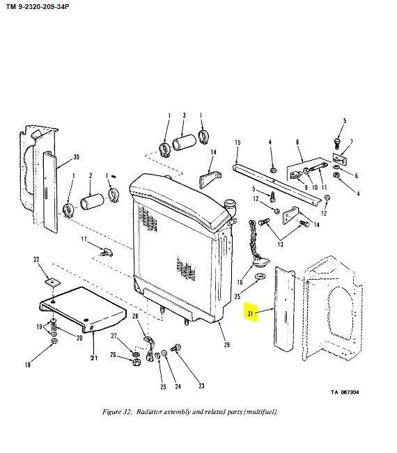 M35-1811 | M35-1811 Left side Radiator Shroud Shield diagram 1.JPG